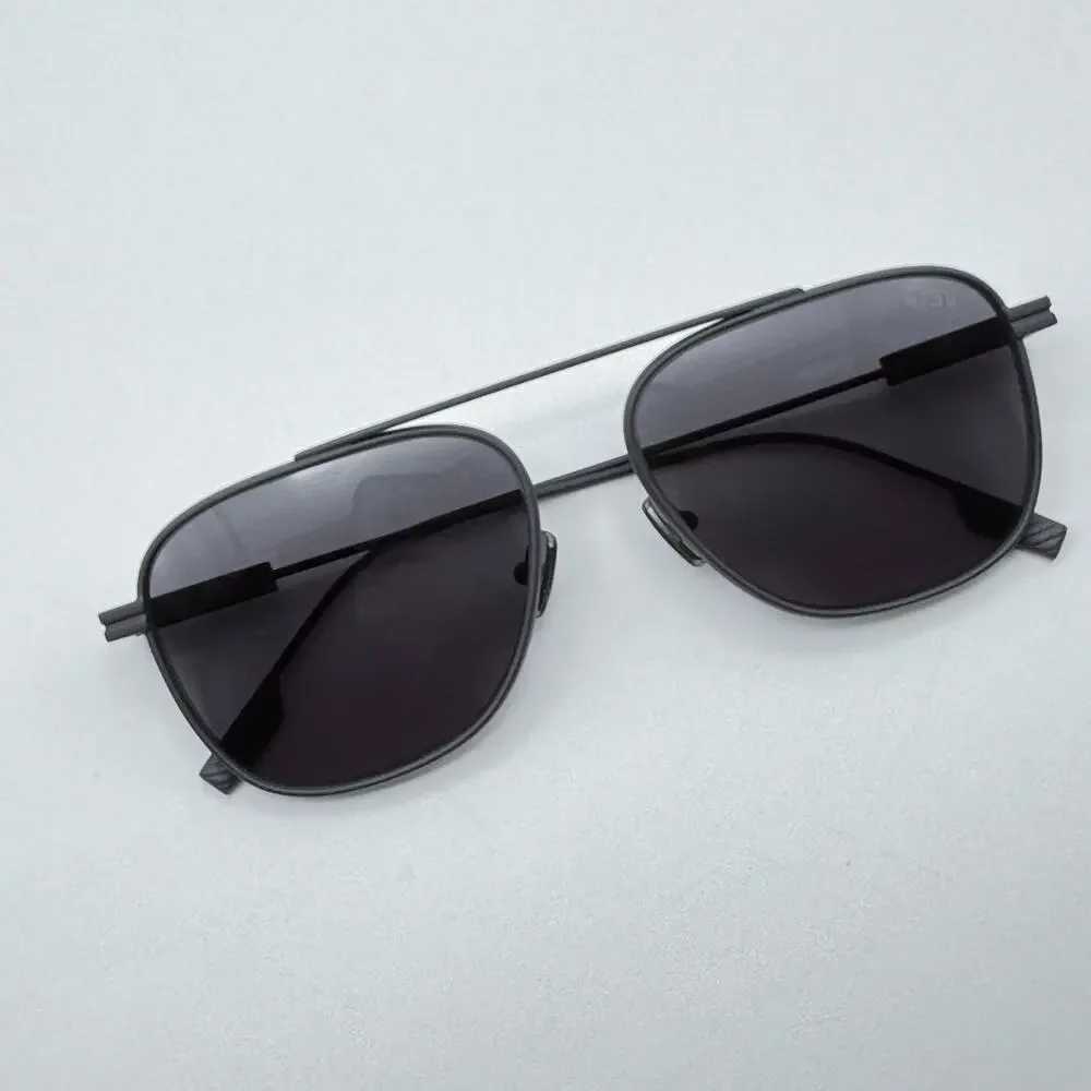 Ermenegildo Zegna Sunglasses EZ0291 91A Matte Blue Pilot Frame Gray Lens 57mm
